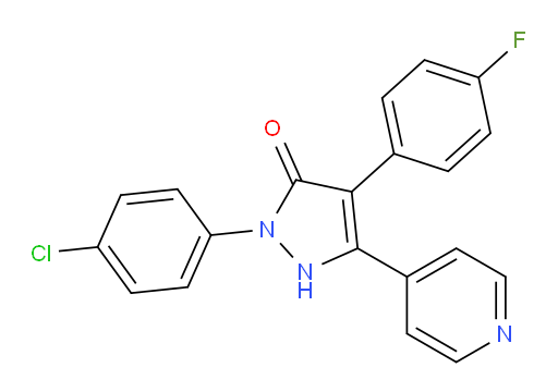 2-(4-Chlorophenyl)-4-(4-fluorophenyl)-1,2-dihydro-5-(4-pyridinyl)-3H-pyrazol-3-one (ACI)
