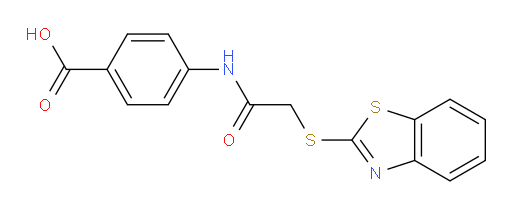 4-[[2-(2-Benzothiazolylthio)acetyl]amino]benzoic acid (ACI)