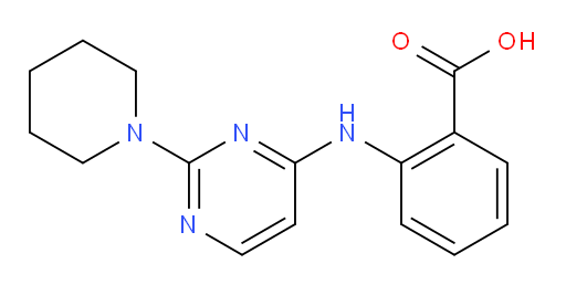 2-[[2-(1-Piperidinyl)-4-pyrimidinyl]amino]benzoic acid (ACI)