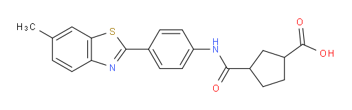 3-[[[4-(6-Methyl-2-benzothiazolyl)phenyl]amino]carbonyl]cyclopentanecarboxylic acid (ACI)