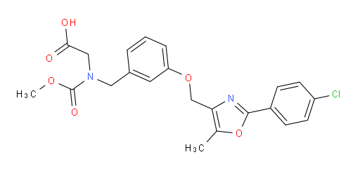 N-[[3-[[2-(4-Chlorophenyl)-5-methyl-4-oxazolyl]methoxy]phenyl]methyl]-N-(methoxycarbonyl)glycine (ACI)