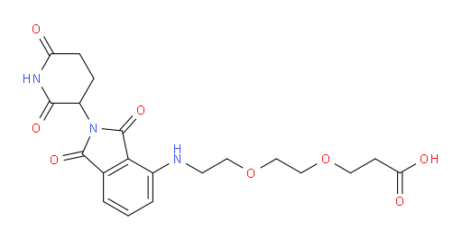 3-[2-[2-[[2-(2,6-Dioxo-3-piperidinyl)-2,3-dihydro-1,3-dioxo-1H-isoindol-4-yl]amino]ethoxy]ethoxy]propanoic acid (ACI)