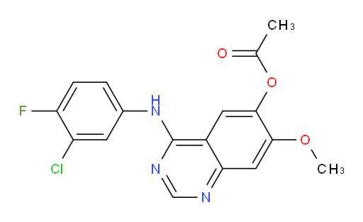 6-Quinazolinol, 4-[(3-chloro-4-fluorophenyl)amino]-7-methoxy-, 6-acetate (ACI)