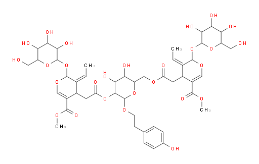 β-D-Glucopyranoside, 2-(4-hydroxyphenyl)ethyl, 2,6-bis[(2S,3E,4S)-3-ethylidene-2-(β-D-glucopyranosyloxy)-3,4-dihydro-5-(methoxycarbonyl)-2H-pyran-4-acetate] (9CI, ACI)