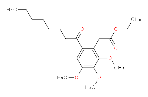 Ethyl 2,3,4-trimethoxy-6-(1-oxooctyl)benzeneacetate (ACI)