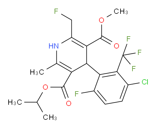 3-Methyl 5-(1-methylethyl) 4-[3-chloro-6-fluoro-2-(trifluoromethyl)phenyl]-2-(fluoromethyl)-1,4-dihydro-6-methyl-3,5-pyridinedicarboxylate (ACI)