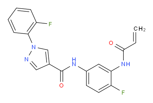N-[4-Fluoro-3-[(1-oxo-2-propen-1-yl)amino]phenyl]-1-(2-fluorophenyl)-1H-pyrazole-4-carboxamide (ACI)