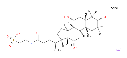 Ethanesulfonic acid, 2-[[(3α,5β,7α,12α)-3,7,12-trihydroxy-24-oxocholan-24-yl-2,2,4,4-d4]amino]-, sodium salt (1:1) (ACI)