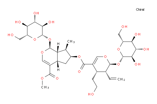 Methyl (1S,4aS,6S,7R,7aS)-6-[[[(2S,3R,4S)-3-ethenyl-2-(β-D-glucopyranosyloxy)-3,4-dihydro-4-(2-hydroxyethyl)-2H-pyran-5-yl]carbonyl]oxy]-1-(β-D-glucopyranosyloxy)-1,4a,5,6,7,7a-hexahydro-7-methylcyclopenta[c]pyran-4-carboxylate (ACI)