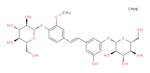 4-[(1E)-2-[3-(β-D-Glucopyranosyloxy)-5-hydroxyphenyl]ethenyl]-2-methoxyphenyl β-D-glucopyranoside (ACI)