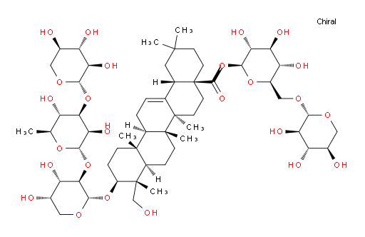 6-O-β-D-Xylopyranosyl-β-D-glucopyranosyl (3β,4α)-23-hydroxy-3-[(O-β-D-xylopyranosyl-(1→3)-O-6-deoxy-α-L-mannopyranosyl-(1→2)-α-L-arabinopyranosyl)oxy]olean-12-en-28-oate (ACI)