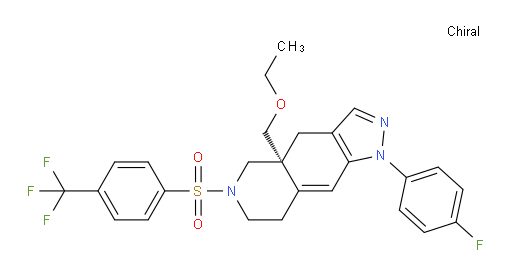 (4aR)-4a-(Ethoxymethyl)-1-(4-fluorophenyl)-4,4a,5,6,7,8-hexahydro-6-[[4-(trifluoromethyl)phenyl]sulfonyl]-1H-pyrazolo[3,4-g]isoquinoline (ACI)