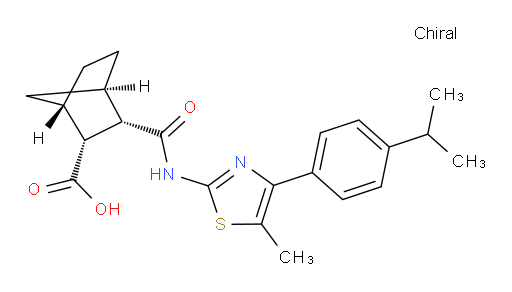 rel-(1R,2S,3R,4S)-3-[[[5-Methyl-4-[4-(1-methylethyl)phenyl]-2-thiazolyl]amino]carbonyl]bicyclo[2.2.1]heptane-2-carboxylic acid (ACI)