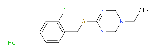 1,3,5-Triazine, 4-[[(2-chlorophenyl)methyl]thio]-1-ethyl-1,2,3,6-tetrahydro-, hydrochloride (1:1) (ACI)