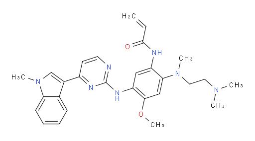 N-(2-((2-(dimethylamino)ethyl)(methyl)amino)-4-methoxy-5-((4-(1-methyl-1H-indol-3-yl)pyrimidin-2-yl)amino)phenyl)acrylamide