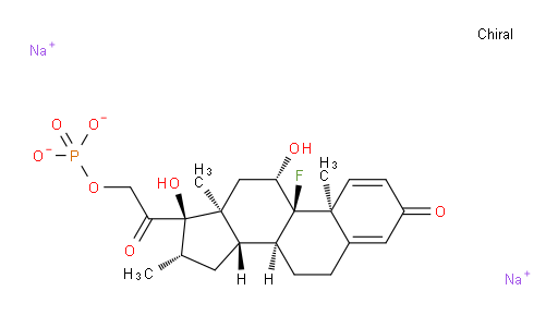 2-((8S,9R,10S,11S,13S,14S,16S,17R)-9-fluoro-11,17-dihydroxy-10,13,16-trimethyl-3-oxo-6,7,8,9,10,11,12,13,14,15,16,17-dodecahydro-3H-cyclopenta[a]phenanthren-17-yl)-2-oxoethyl dihydrogen phosphate, sodium salt
