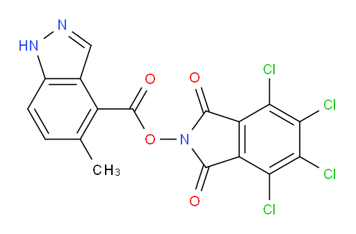 4,5,6,7-tetrachloro-1,3-dioxo-2,3-dihydro-1H-isoindol-2-yl 5-methyl-1H-indazole-4-carboxylate