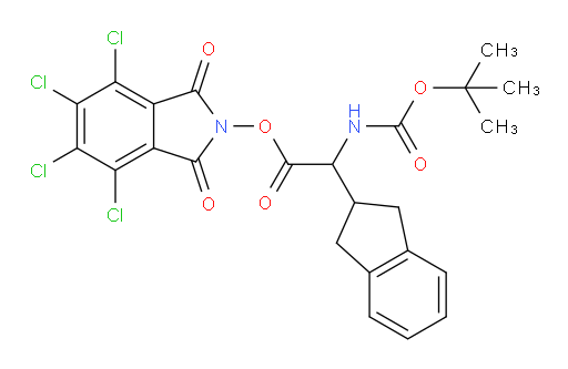 4,5,6,7-tetrachloro-1,3-dioxo-2,3-dihydro-1H-isoindol-2-yl 2-{[(tert-butoxy)carbonyl]amino}-2-(2,3-dihydro-1H-inden-2-yl)acetate