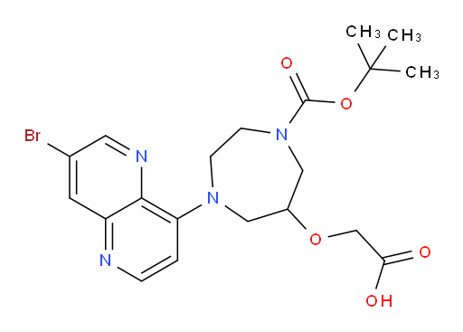 2-{[1-(7-bromo-1,5-naphthyridin-4-yl)-4-[(tert-butoxy)carbonyl]-1,4-diazepan-6-yl]oxy}acetic acid