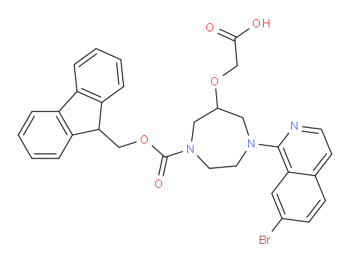 2-{[1-(7-bromoisoquinolin-1-yl)-4-{[(9H-fluoren-9-yl)methoxy]carbonyl}-1,4-diazepan-6-yl]oxy}acetic acid