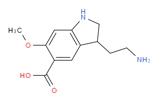 3-(2-aminoethyl)-6-methoxy-2,3-dihydro-1H-indole-5-carboxylic acid