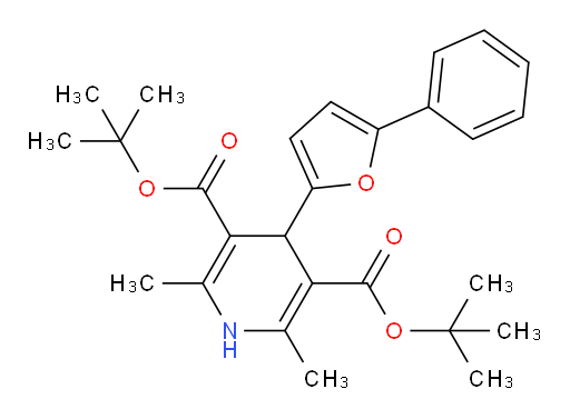 3,5-di-tert-butyl 2,6-dimethyl-4-(5-phenylfuran-2-yl)-1,4-dihydropyridine-3,5-dicarboxylate
