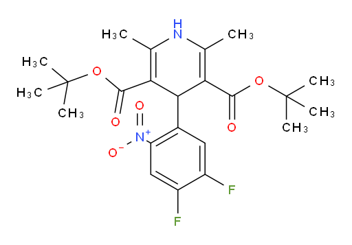 3,5-di-tert-butyl 4-(4,5-difluoro-2-nitrophenyl)-2,6-dimethyl-1,4-dihydropyridine-3,5-dicarboxylate