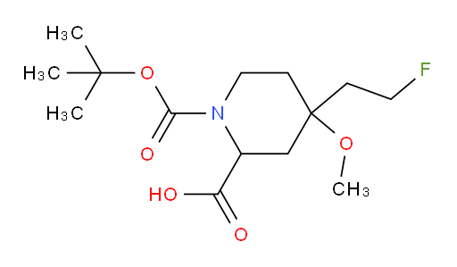 1-[(tert-butoxy)carbonyl]-4-(2-fluoroethyl)-4-methoxypiperidine-2-carboxylic acid