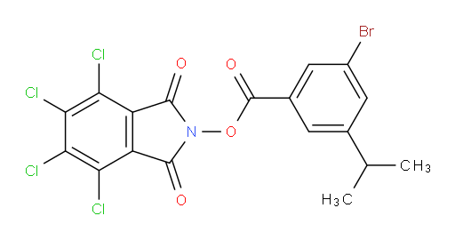 4,5,6,7-tetrachloro-1,3-dioxo-2,3-dihydro-1H-isoindol-2-yl 3-bromo-5-(propan-2-yl)benzoate