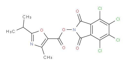 4,5,6,7-tetrachloro-1,3-dioxo-2,3-dihydro-1H-isoindol-2-yl 4-methyl-2-(propan-2-yl)-1,3-oxazole-5-carboxylate