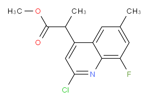 methyl 2-(2-chloro-8-fluoro-6-methylquinolin-4-yl)propanoate
