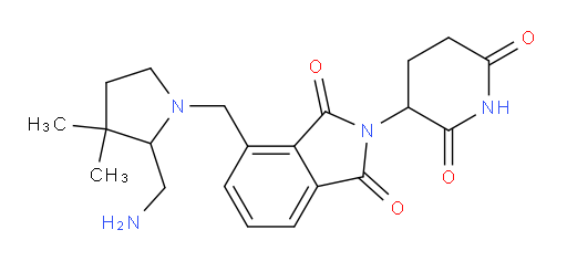 4-{[2-(aminomethyl)-3,3-dimethylpyrrolidin-1-yl]methyl}-2-(2,6-dioxopiperidin-3-yl)-2,3-dihydro-1H-isoindole-1,3-dione