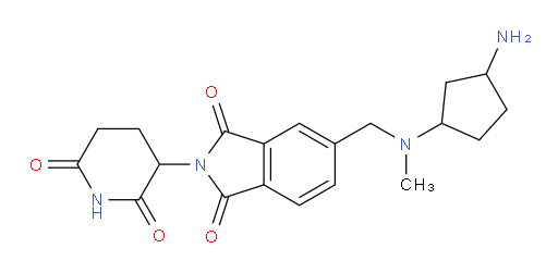 5-{[(3-aminocyclopentyl)(methyl)amino]methyl}-2-(2,6-dioxopiperidin-3-yl)-2,3-dihydro-1H-isoindole-1,3-dione