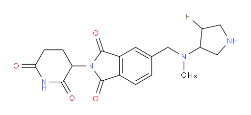 2-(2,6-dioxopiperidin-3-yl)-5-{[(4-fluoropyrrolidin-3-yl)(methyl)amino]methyl}-2,3-dihydro-1H-isoindole-1,3-dione