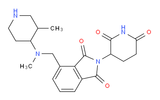 2-(2,6-dioxopiperidin-3-yl)-4-{[methyl(3-methylpiperidin-4-yl)amino]methyl}-2,3-dihydro-1H-isoindole-1,3-dione