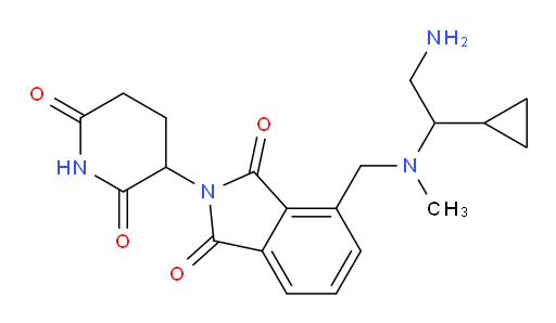 4-{[(2-amino-1-cyclopropylethyl)(methyl)amino]methyl}-2-(2,6-dioxopiperidin-3-yl)-2,3-dihydro-1H-isoindole-1,3-dione