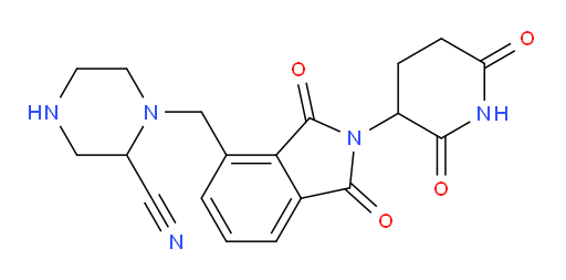 1-{[2-(2,6-dioxopiperidin-3-yl)-1,3-dioxo-2,3-dihydro-1H-isoindol-4-yl]methyl}piperazine-2-carbonitrile