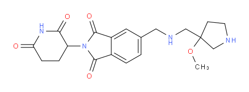 2-(2,6-dioxopiperidin-3-yl)-5-({[(3-methoxypyrrolidin-3-yl)methyl]amino}methyl)-2,3-dihydro-1H-isoindole-1,3-dione