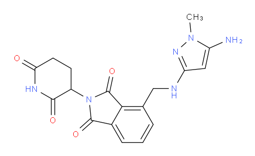 4-{[(5-amino-1-methyl-1H-pyrazol-3-yl)amino]methyl}-2-(2,6-dioxopiperidin-3-yl)-2,3-dihydro-1H-isoindole-1,3-dione