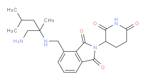 4-{[(1-amino-2,4-dimethylpentan-2-yl)amino]methyl}-2-(2,6-dioxopiperidin-3-yl)-2,3-dihydro-1H-isoindole-1,3-dione