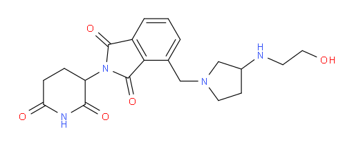 2-(2,6-dioxopiperidin-3-yl)-4-({3-[(2-hydroxyethyl)amino]pyrrolidin-1-yl}methyl)-2,3-dihydro-1H-isoindole-1,3-dione