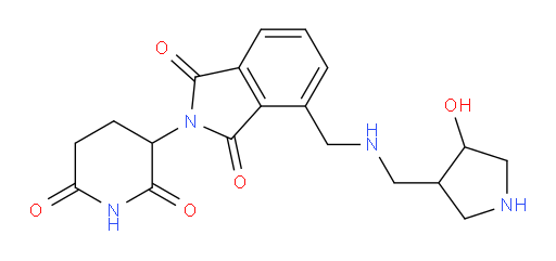2-(2,6-dioxopiperidin-3-yl)-4-({[(4-hydroxypyrrolidin-3-yl)methyl]amino}methyl)-2,3-dihydro-1H-isoindole-1,3-dione