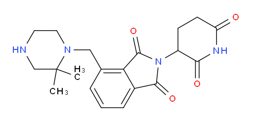 4-[(2,2-dimethylpiperazin-1-yl)methyl]-2-(2,6-dioxopiperidin-3-yl)-2,3-dihydro-1H-isoindole-1,3-dione