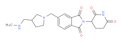 2-(2,6-dioxopiperidin-3-yl)-5-({3-[(methylamino)methyl]pyrrolidin-1-yl}methyl)-2,3-dihydro-1H-isoindole-1,3-dione