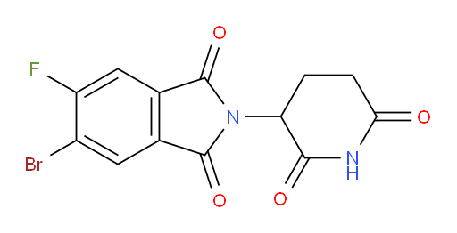 5-bromo-2-(2,6-dioxopiperidin-3-yl)-6-fluoro-2,3-dihydro-1H-isoindole-1,3-dione