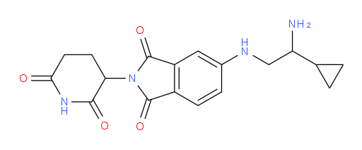 5-[(2-amino-2-cyclopropylethyl)amino]-2-(2,6-dioxopiperidin-3-yl)-2,3-dihydro-1H-isoindole-1,3-dione