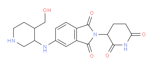 2-(2,6-dioxopiperidin-3-yl)-5-{[4-(hydroxymethyl)piperidin-3-yl]amino}-2,3-dihydro-1H-isoindole-1,3-dione