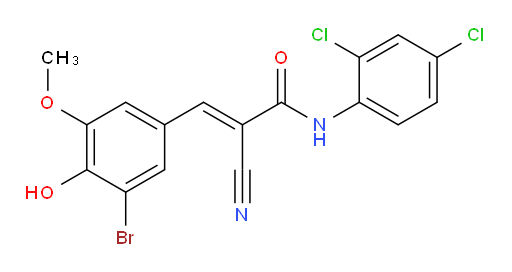 3-(3-bromo-4-hydroxy-5-methoxyphenyl)-2-cyano-N-(2,4-dichlorophenyl)prop-2-enamide