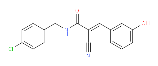N-[(4-chlorophenyl)methyl]-2-cyano-3-(3-hydroxyphenyl)prop-2-enamide