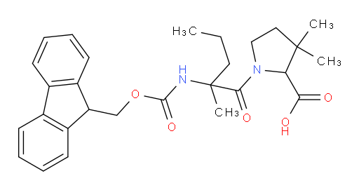 1-[2-({[(9H-fluoren-9-yl)methoxy]carbonyl}amino)-2-methylpentanoyl]-3,3-dimethylpyrrolidine-2-carboxylic acid